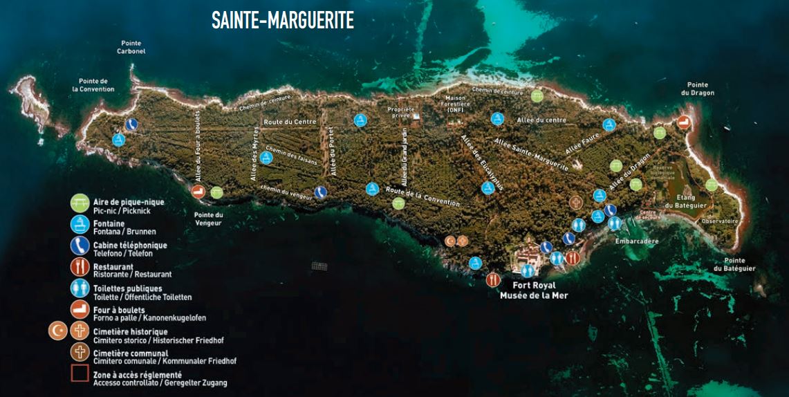 Découvrez l'ile Sainte Marguerite sur la côte d'Azur en bateau louer votre bateau pour les iles de Lérins au départ de Port-Saint-Laurent et Nice